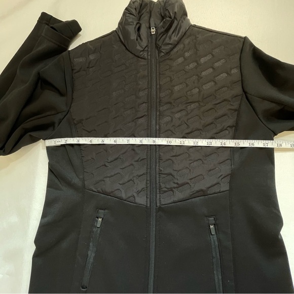 Xersion Womens Black Quilted Full Zip Lightweight Jacket Pockets Size XS - Picture 10 of 11